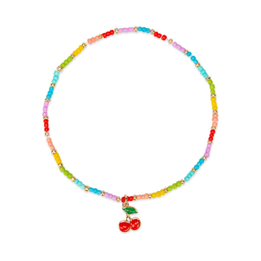 Luca + Danni Cherry Stretch Anklet