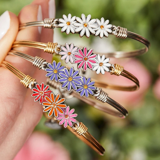 Luca + Danni Daisies Pink Ombre Bangle Bracelet