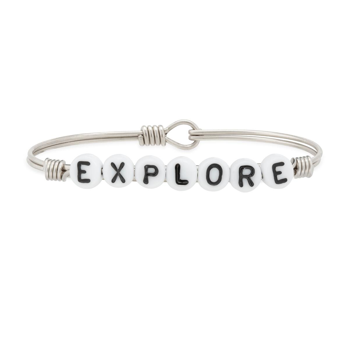 Luca + Danni Explore Letter Bead Bangle Bracelet