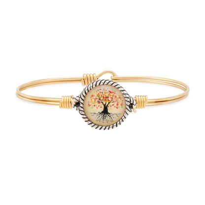 Luca + Danni Fall Foliage Family Tree Bangle Bracelet