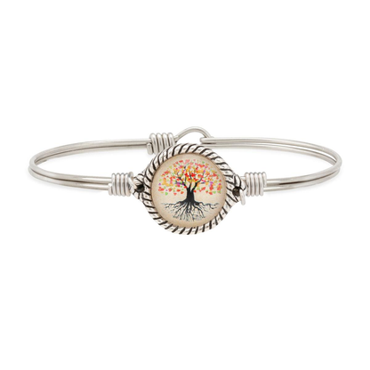 Luca + Danni Fall Foliage Family Tree Bangle Bracelet