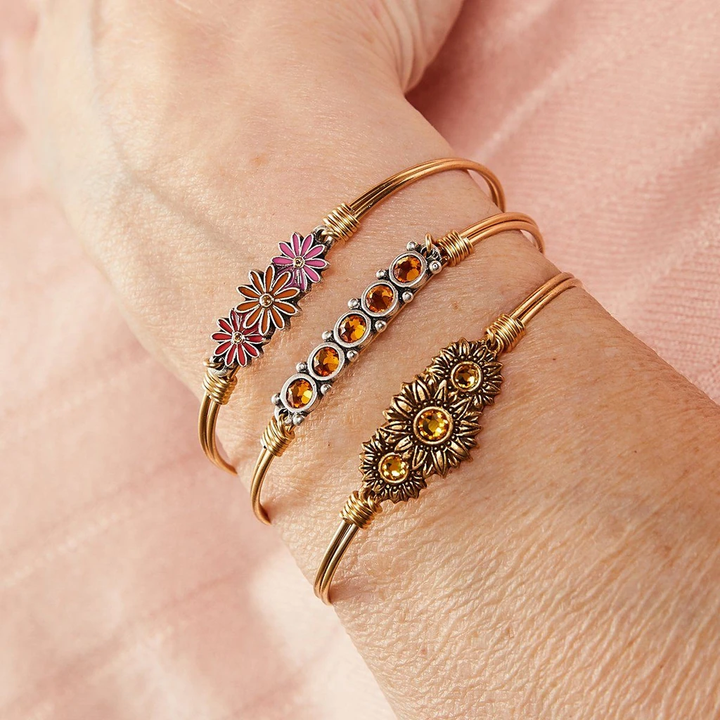 Luca + Danni Gerbera Daisies Bangle Bracelet