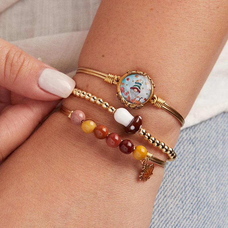 Fall Gnome Bangle Bracelet