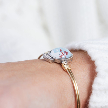 Snow Globe Bangle Bracelet