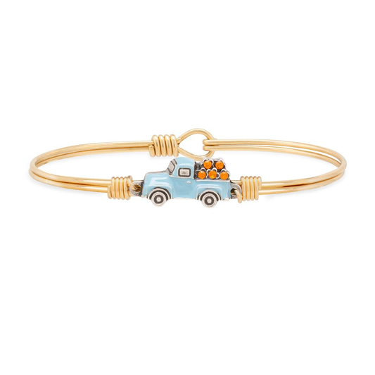 Vintage Pumpkin Truck Bangle Bracelet
