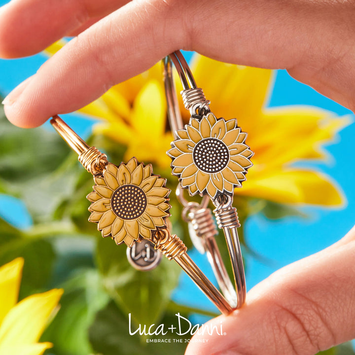 Luca + Danni Yellow Sunflower Bangle Bracelet