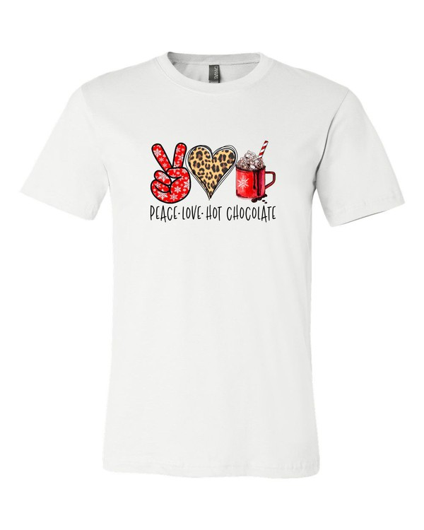 Peace Love Hot Chocolate Crew Neck Tee
