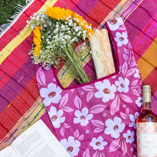 Plum Poppy Reusable Bag