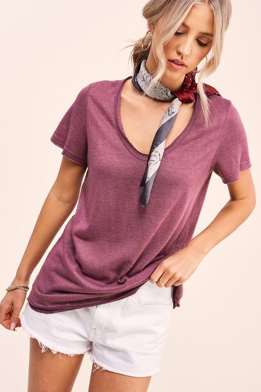 Ray of Sunshine Drapey Top (Berry)