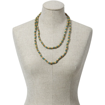 Seashore Clay Bead Stretch Necklace