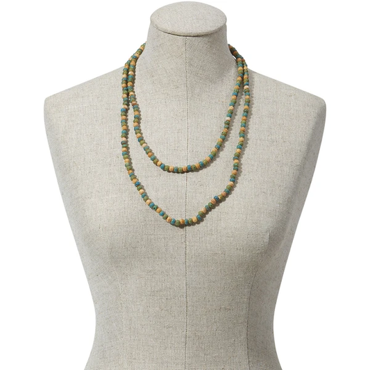 Seashore Clay Bead Stretch Necklace