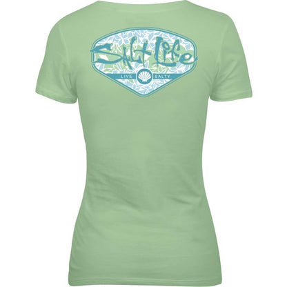 Tropescado Shell Ladies V-neck Tee (S)