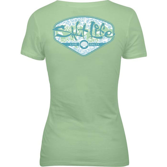 Tropescado Shell Ladies V-neck Tee (S)