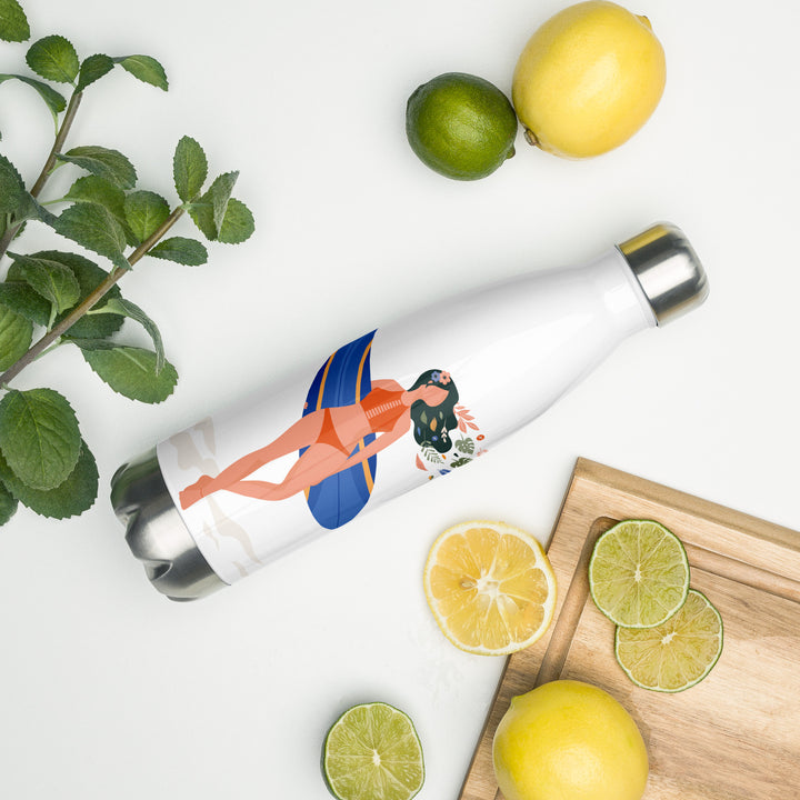 Surfer Girl Stainless Steel Water Bottle