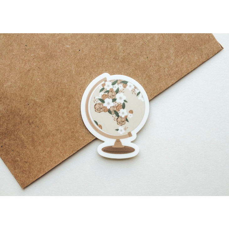 Floral Globe Sticker