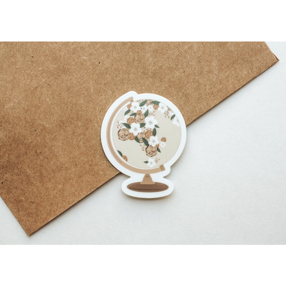 Floral Globe Sticker