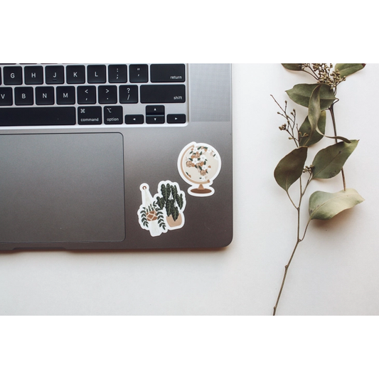 Floral Globe Sticker