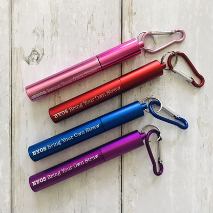 Telescoping Reusable Straw Sets