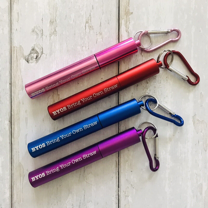 Telescoping Reusable Straw Sets