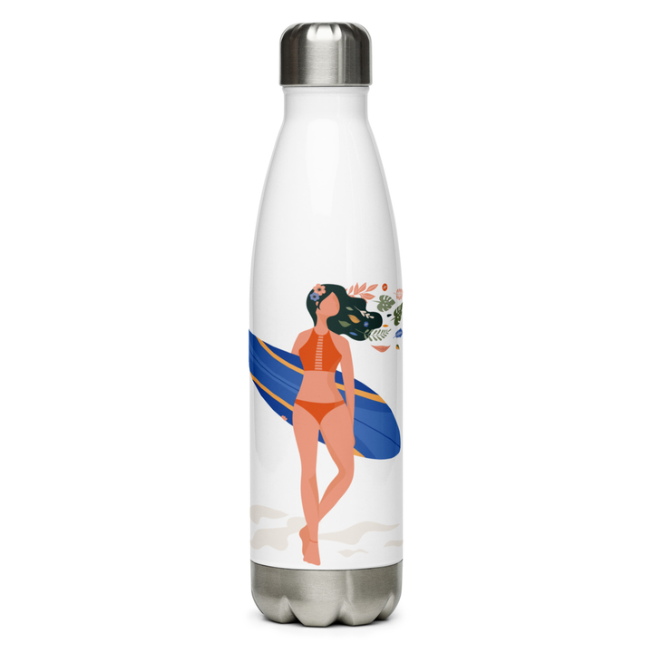 Surfer Girl Stainless Steel Water Bottle