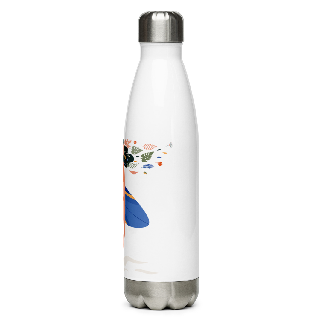 Surfer Girl Stainless Steel Water Bottle