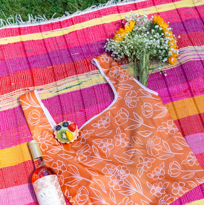 Terracotta Floral Reusable Bag
