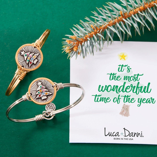 Holiday Tree Bangle Bracelet