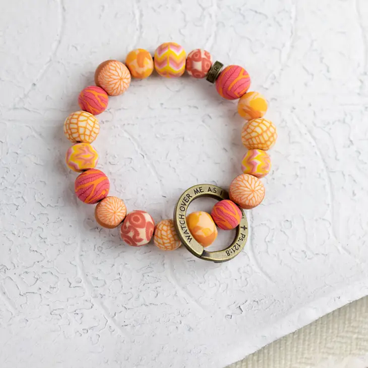 Watch Over Me Wrist Keychain (Coral)