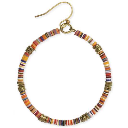 Festival of Color Sequins Round Earrings